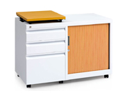 卷门三抽地柜 Floor cabinet with rolling door and 3 drawers